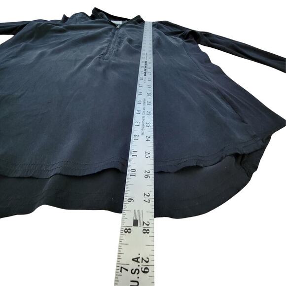 GO BY GOSILK ICONIC Go Zippy Redux Washed Black Long Sleeve Tunic Womens M Chic - Picture 7 of 12